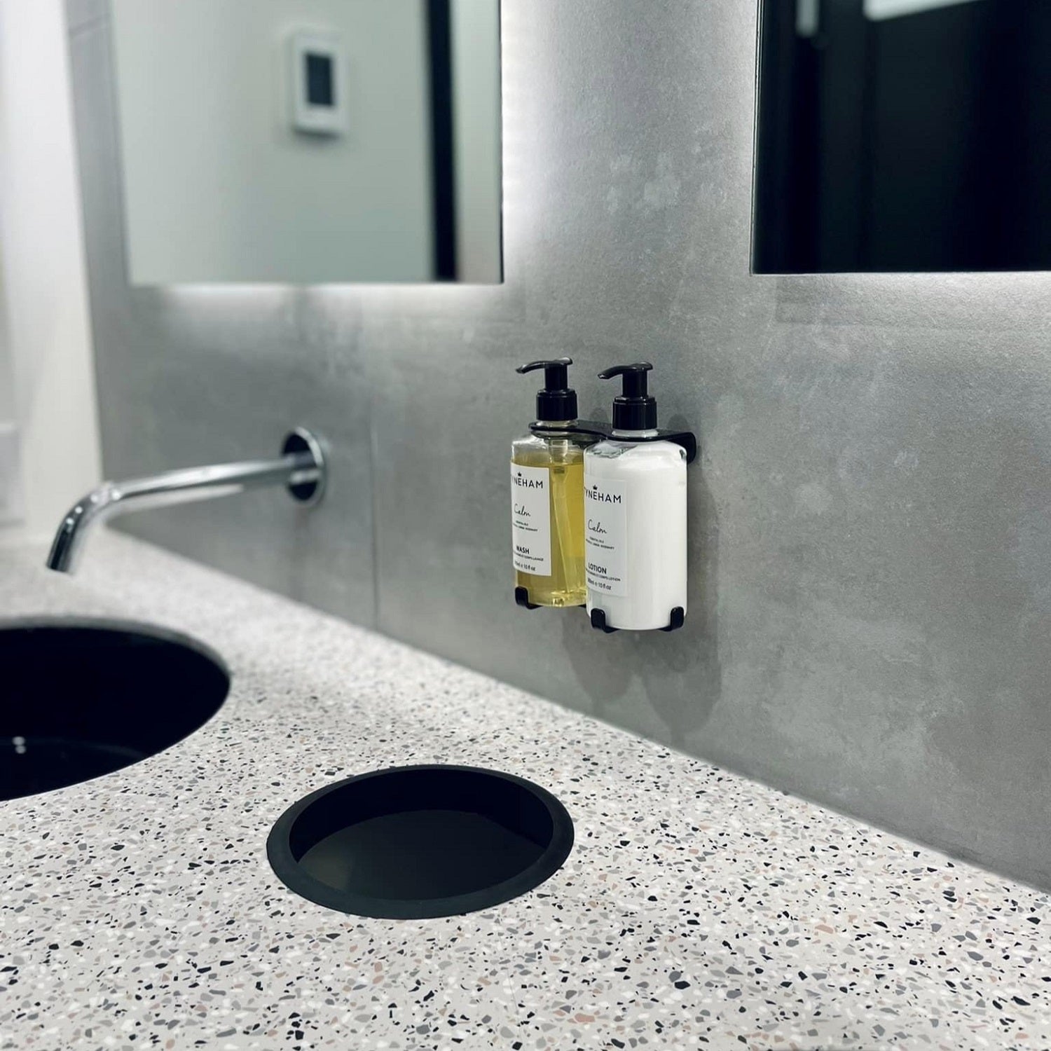 Double 300ml Security Wall-Mounted Holder