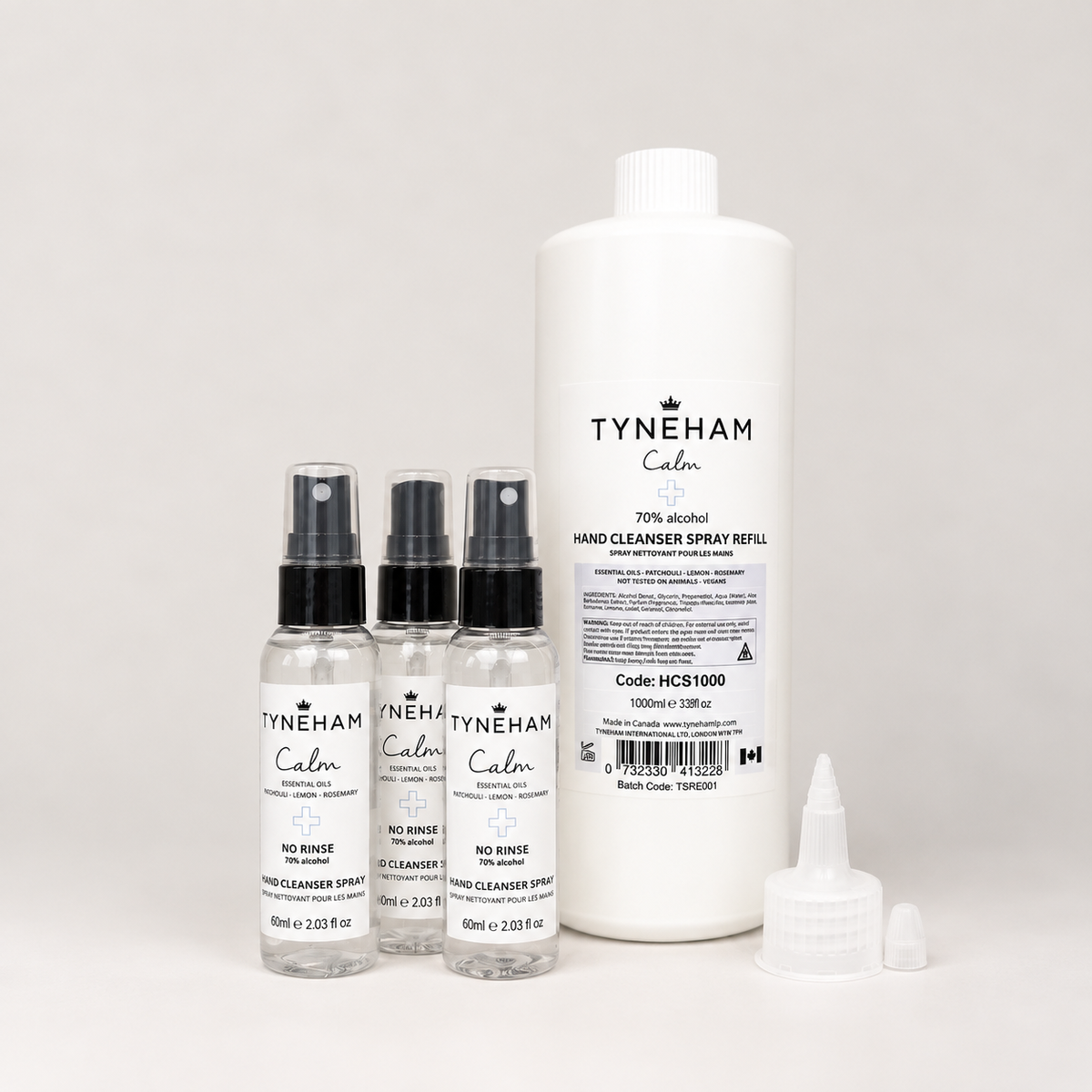 Hand Cleansing Spray Trio &amp; Refill Set